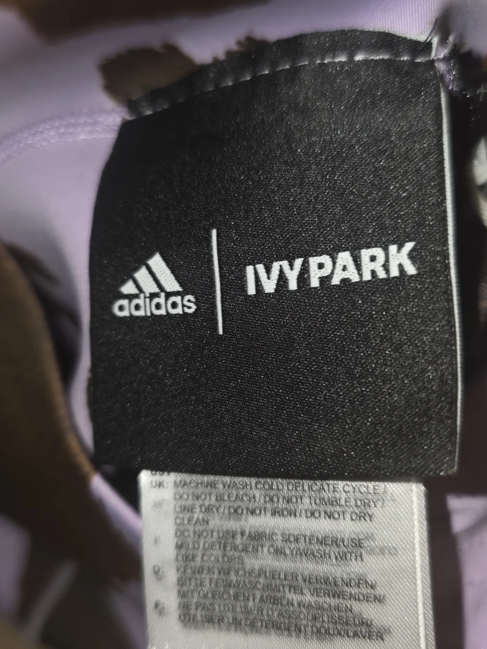 Adidas x Ivy Park Cow Print Leggings Purple Brown High Rise XS - Picture 9 of 11